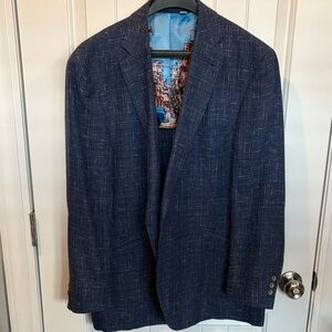 Robert Graham Navy Textured Blazer